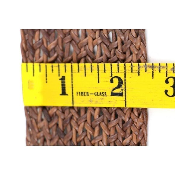 Leatherock BRAIDED BROWN REAL LEATHER 2 3/8"Wd DRESS CASUAL BELT Sz S/32 (A36 - Picture 9 of 13